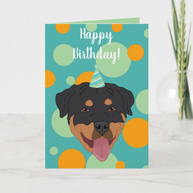 Rottweiler Birthday Card (Front)