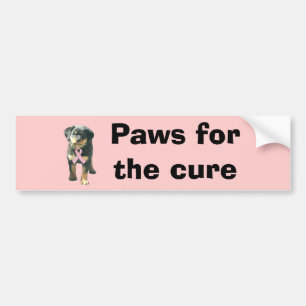 Rottweiler Breast Cancer Bumper Sticker