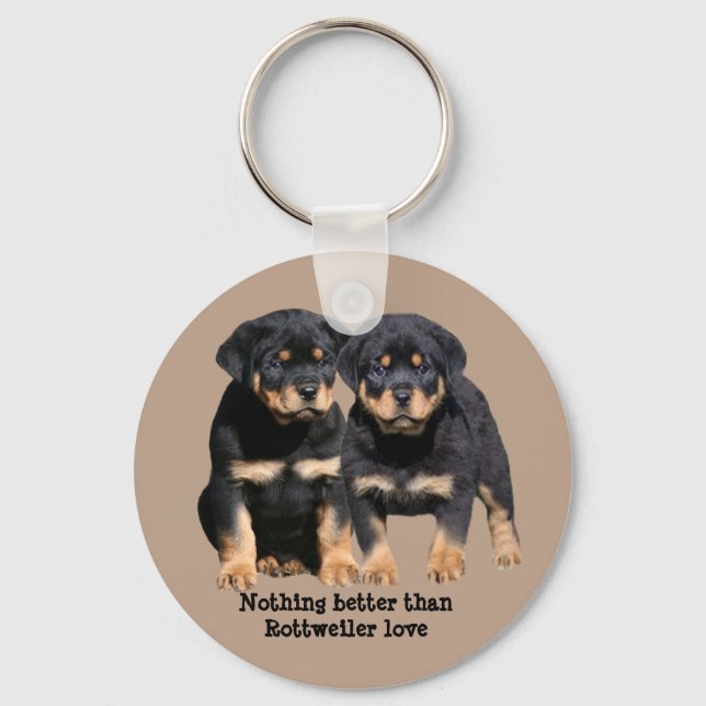 Rottweiler Buddies Keychain (Front)