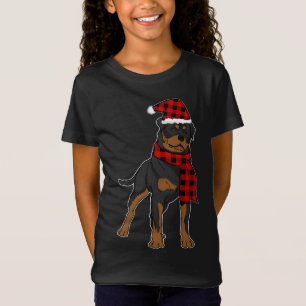 Rottweiler Buffalo Plaid Rotti Dog Lover Christmas T-Shirt