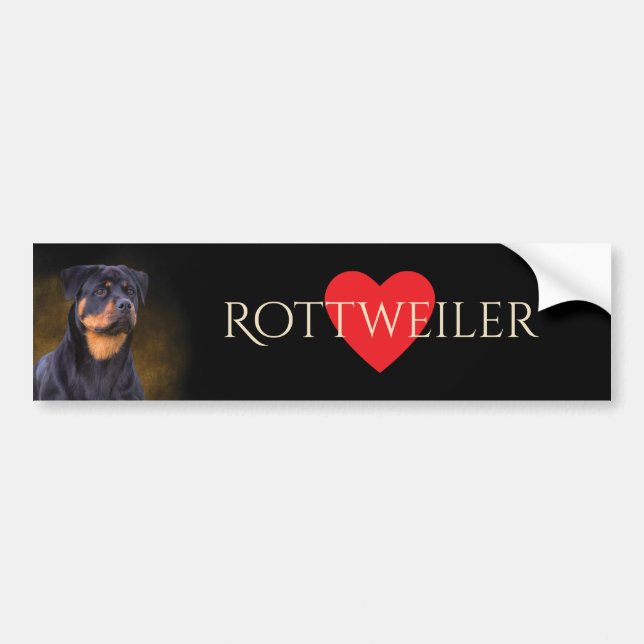 Rottweiler Bumper Sticker (Front)