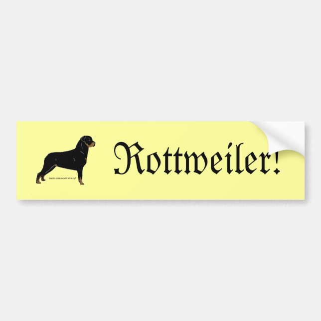 Rottweiler Bumper Sticker (Front)