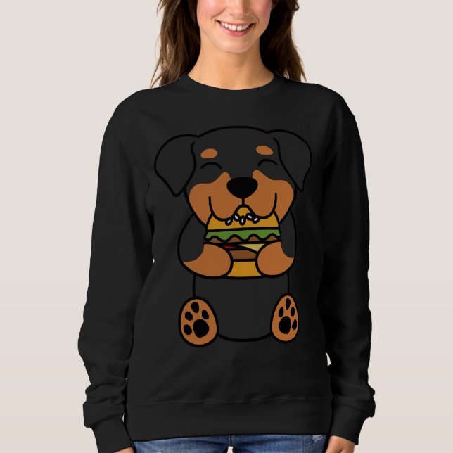 Rottweiler Burger Lover Sweatshirt (Front)