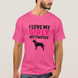 Rottweiler Canine  Girl Dog Girly Gender Reveal Cu T-Shirt