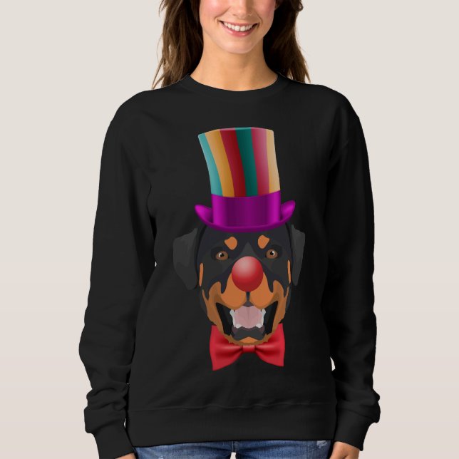 Rottweiler Carnival Clown Sweatshirt (Front)