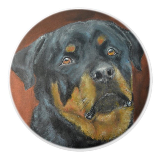 Rottweiler Ceramic Knob (Front)