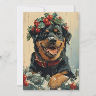 Rottweiler Christmas  Holiday Card