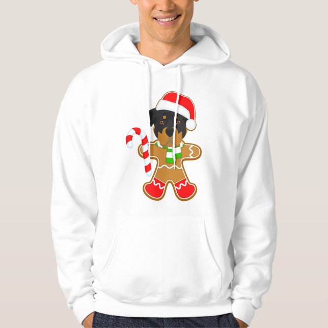 rottweiler christmas hoodie (Front)