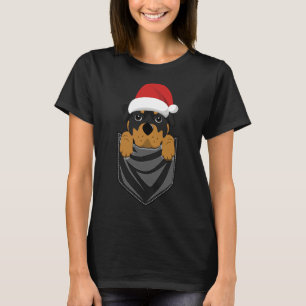 Rottweiler Christmas Pocket Graphic T-Shirt