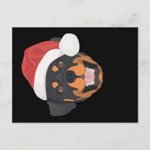 Rottweiler Christmas Postcard