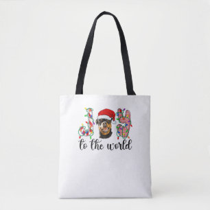 Rottweiler Christmas Rottie Xmas Party Rottweiler Tote Bag