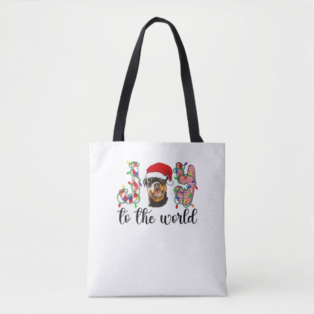 Rottweiler Christmas Rottie Xmas Party Rottweiler  Tote Bag (Front)