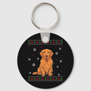Rottweiler Christmas Sweater Xmas Pet Animal Dog L Key Ring