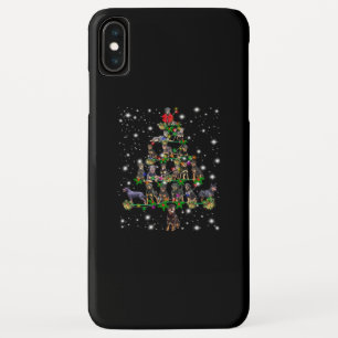 Rottweiler Christmas Tree Covered By Flashlight Case-Mate iPhone Case