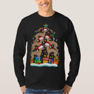 Rottweiler Christmas Tree Ornament Santa Hat Dog T-Shirt