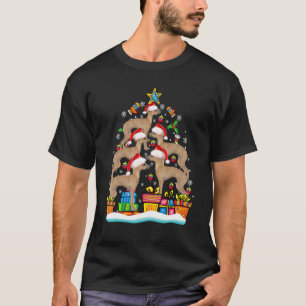 Rottweiler Christmas Tree Ornament Santa Hat Dog T-Shirt