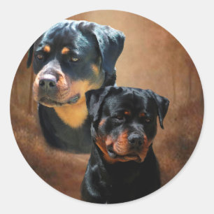 Rottweiler Classic Round Sticker
