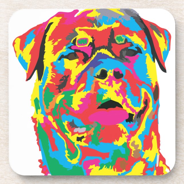 rottweiler colour coaster (Front)