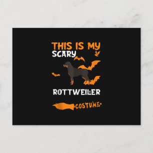 Rottweiler Costume Halloween Lazy Scary Dog Tank Announcement Postcard