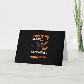 Rottweiler Costume Halloween Lazy Scary Dog Tank Holiday Card