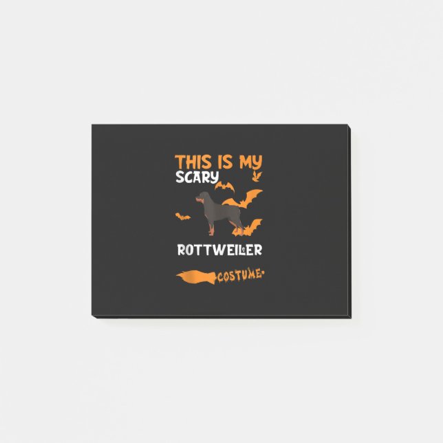 Rottweiler Costume Halloween Lazy Scary Dog Tank Post-it Notes (Front)