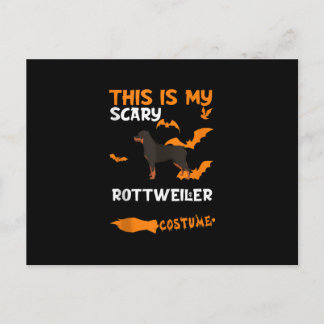 Rottweiler Costume Halloween Lazy Scary Dog Tank Postcard