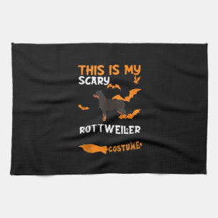 Rottweiler Costume Halloween Lazy Scary Dog Tank Tea Towel