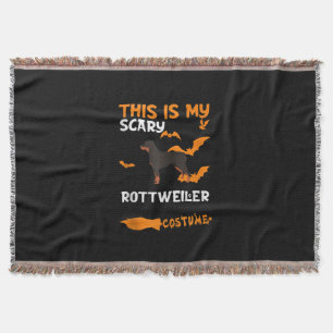 Rottweiler Costume Halloween Lazy Scary Dog Tank Throw Blanket