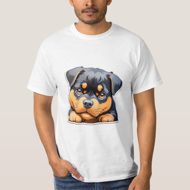 Rottweiler Cute mens tshirts (Front)