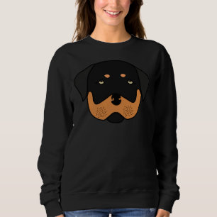 Rottweiler Cute Mood Clothing Head 5 Sweatshirt