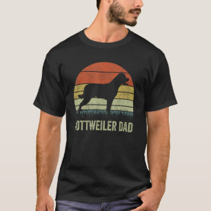 Rottweiler Dad For Men Retro Rottie Dog Dad T-Shirt