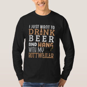 Rottweiler Dad Funny Father's Day Rottie Dog Beer T-Shirt