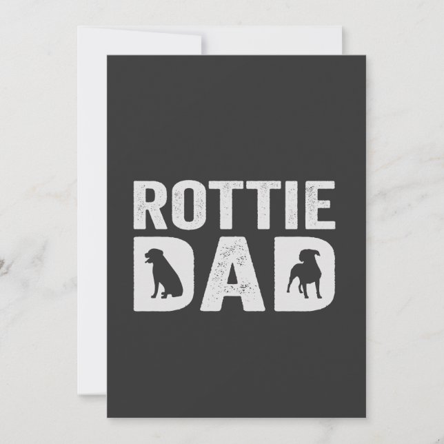 Rottweiler Dad Funny Father's Day Rottie Dog Gift  Invitation (Front)
