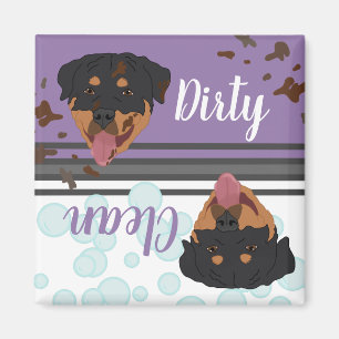 Rottweiler Dirty/Clean Dishwasher  Magnet