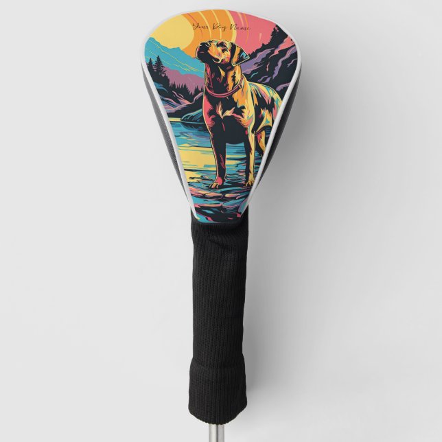 Rottweiler Dog 004 - Bruno Pokopen Golf Head Cover (Front)