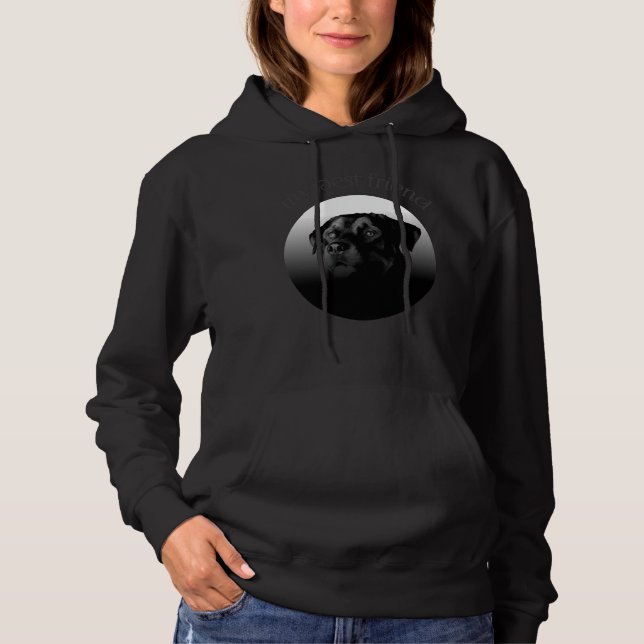 Rottweiler Dog 32 Hoodie (Front)