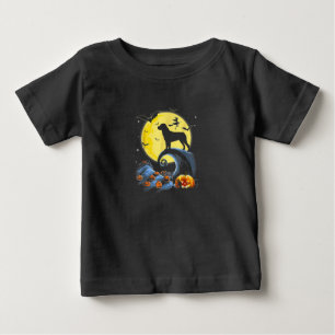 rottweiler dog and moon funny halloween costume baby T-Shirt