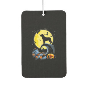 rottweiler dog and moon funny halloween costume car air freshener