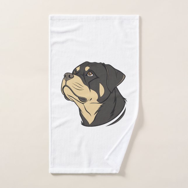 Rottweiler Dog Art Hand Towel (Hand Towel)