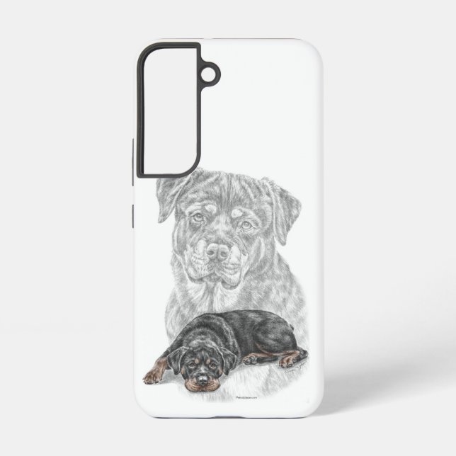 Rottweiler Dog Art Samsung Galaxy S22 Case (Back)