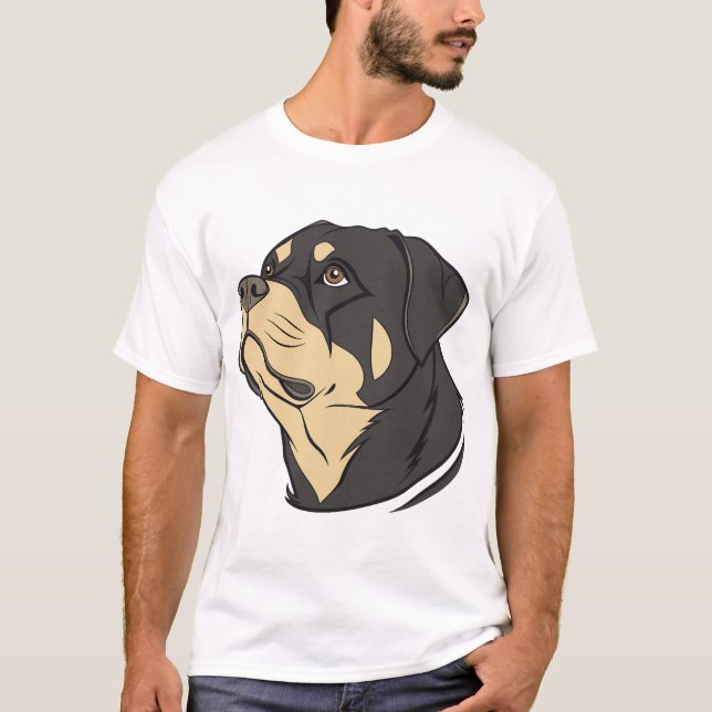Rottweiler Dog Art T-Shirt (Front)