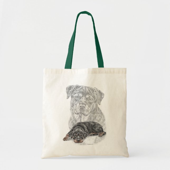 Rottweiler Dog Art Tote Bag (Front)