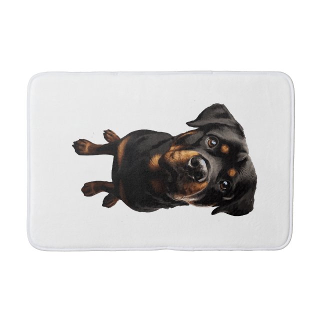 rottweiler dog bath mat (Front)