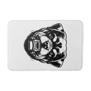 Rottweiler Dog  Bath Mat