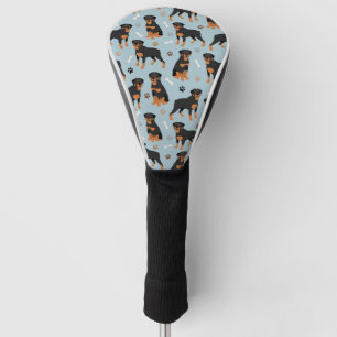 Rottweiler Dog Bones and Paws Golf Head Cover