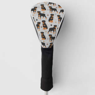 Rottweiler Dog Bones and Paws Golf Head Cover