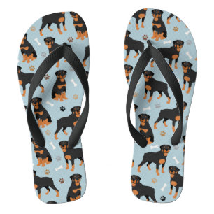 Rottweiler Dog Bones and Paws Jandals