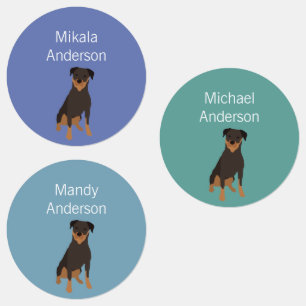 Rottweiler dog breed colours waterproof label