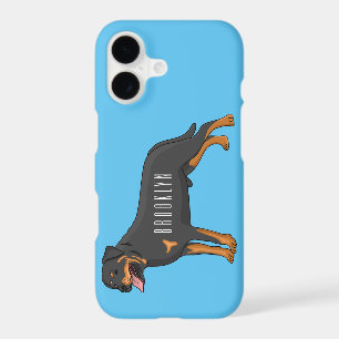 Rottweiler dog cartoon illustration