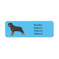 Rottweiler dog cartoon illustration